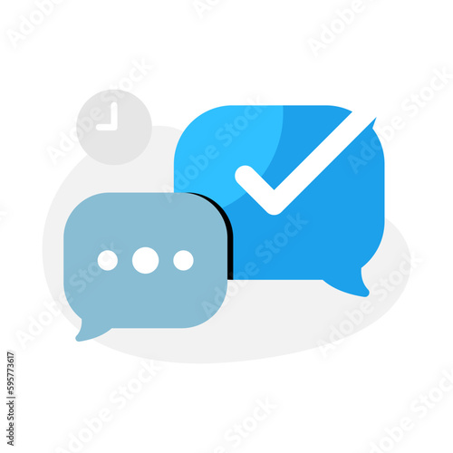 question, request or message has been successfully sent, please wait we will reply soon concept illustration flat design vector. modern graphic element for landing page, empty state ui, infographic