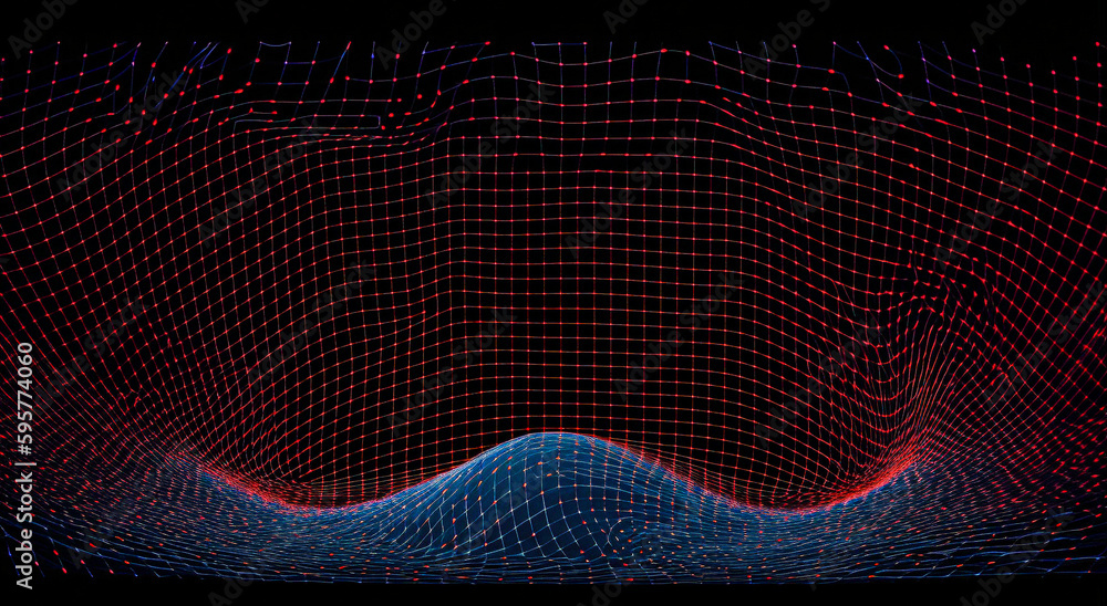 Fond abstrait avec des vagues lumineuses, IA générative, Générative, IA Fond abstrait avec des vagues lumineuses, IA générative, Générative, IA