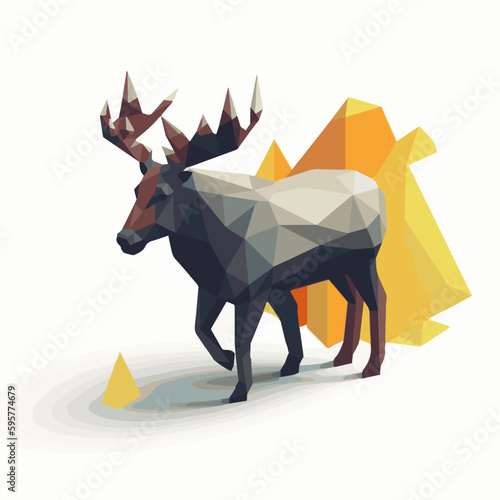 Isometric wild animals isolated on white background. Set of wild animals from various climatic zones. Vector illustration.