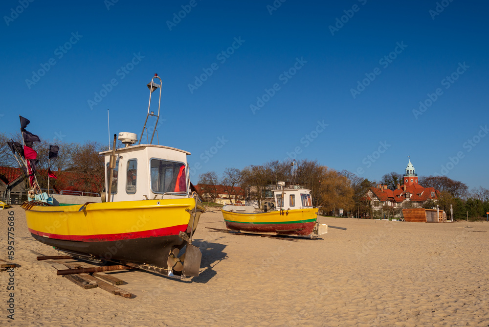Fototapeta premium Fishing harbor in Sopot