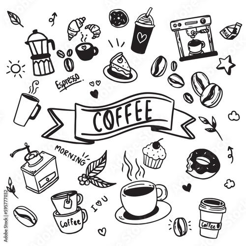 vector set of coffee shop logos vector