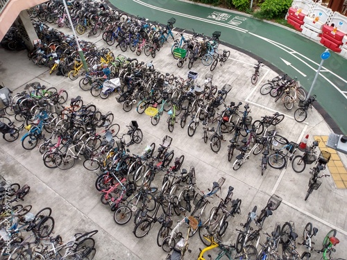 Photography Bike parking on the street
