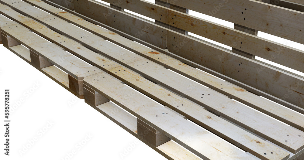 Obraz premium Podium aus Europaletten, mit Leerraum. Tranzparenz png