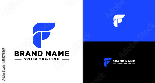 LETTER F LOGO MONOGRAM WAVE ELEGANT SOPHISTICATED SIMPLE EDITABLE