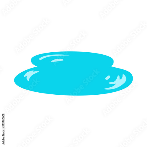 水たまり。フラットなベクターイラスト。
Puddle. Flat designed vector illustration.