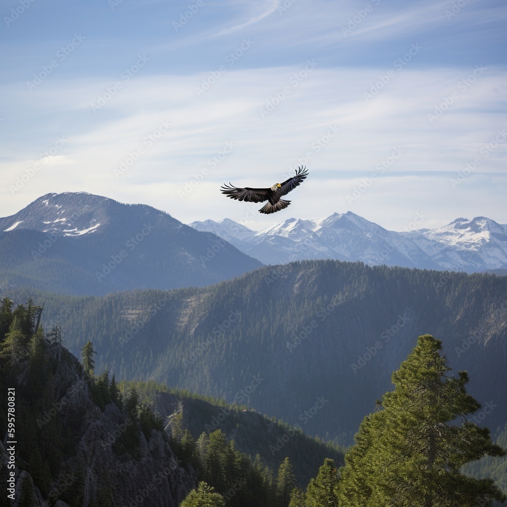 Fototapeta premium eagle in the mountains