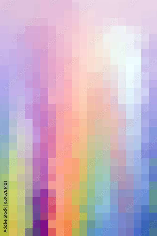 bright gradient background - blue color turning into yellow, pixel mosaic tile. copy space. Vertical image bright gradient background - blue color turning into yellow, pixel mosaic tile. copy space. Vertical image