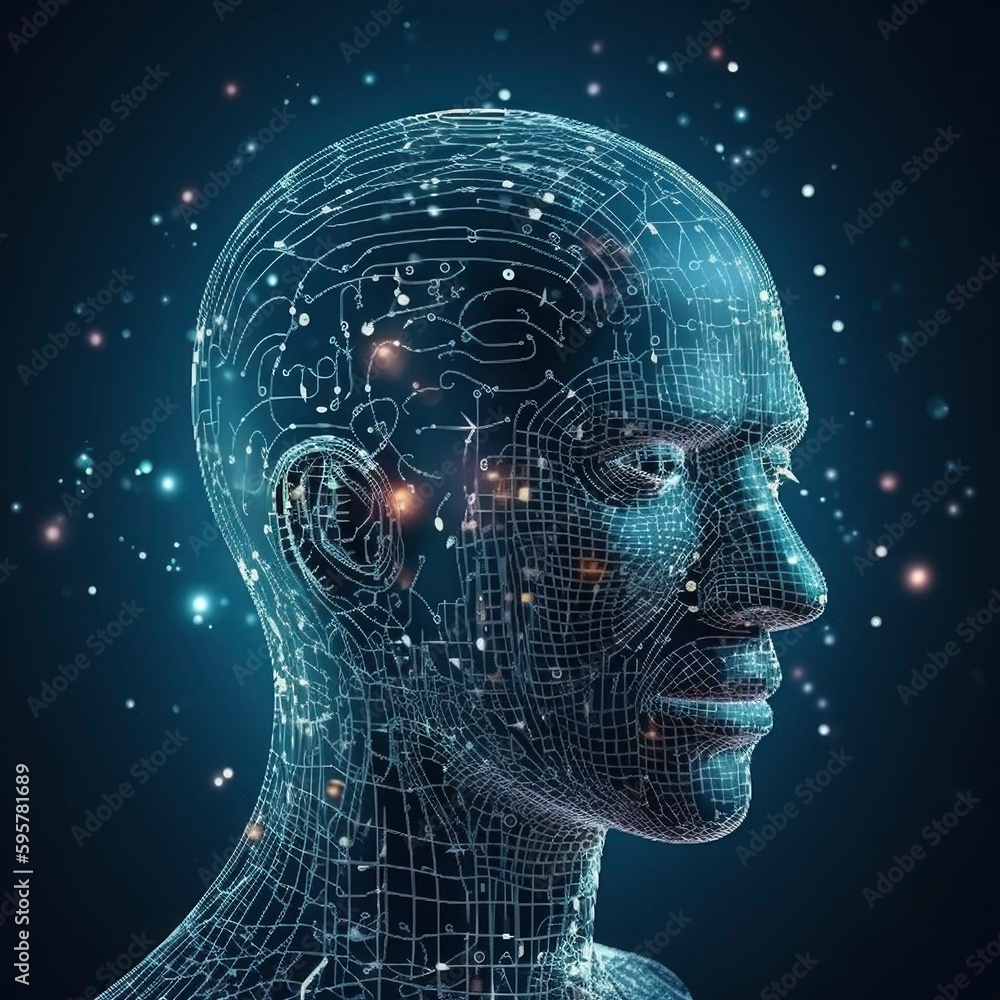 Obraz premium Artificial intelligence, Generative AI