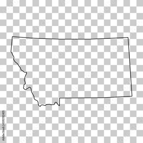 Montana map shape, united states of america. Flat concept icon symbol vector illustration