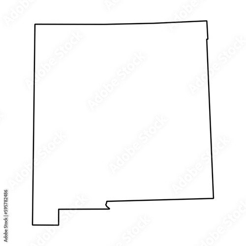 New Mexico map, united states of america. Flat concept icon symbol vector illustration