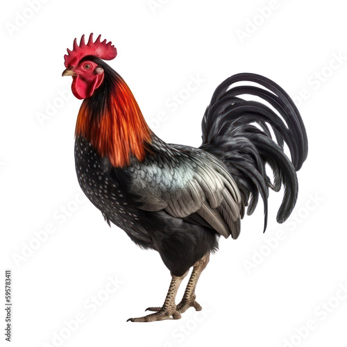 rooster isolated on transparent background, PNG, Generative AI © Rawf8
