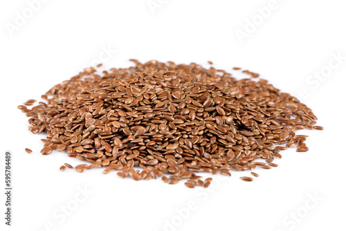 flax seeds isolated on white