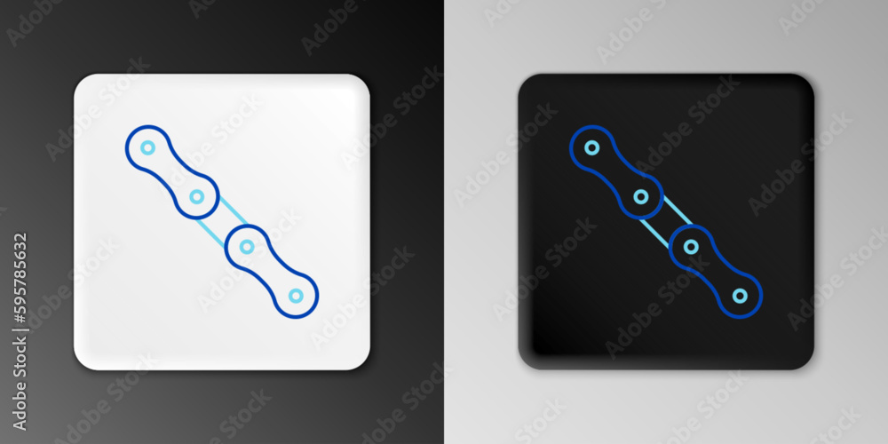 Line Car chain icon isolated on grey background. Colorful outline concept. Vector Line Car chain icon isolated on grey background. Colorful outline concept. Vector