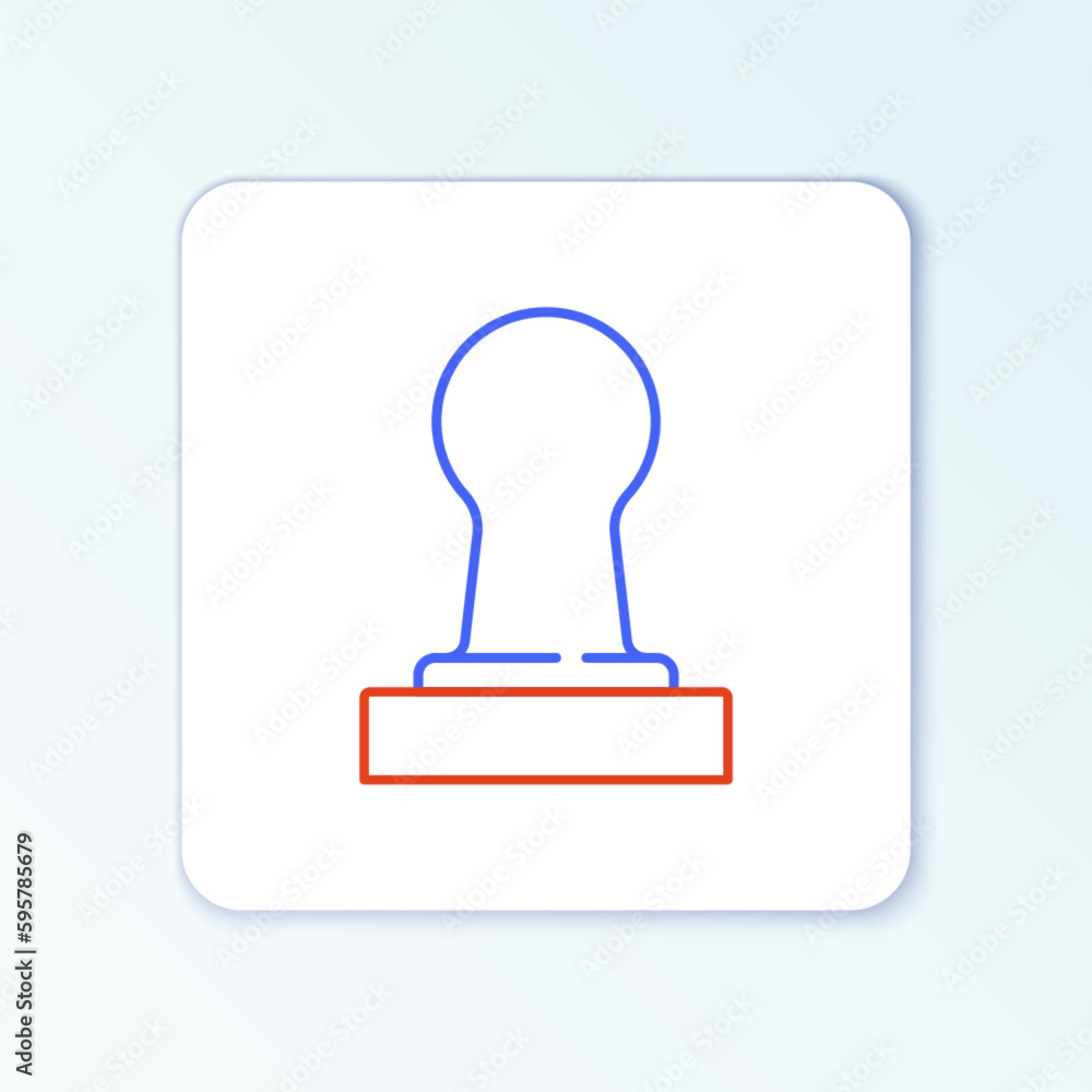 Line Coffee tamper icon isolated on white background. Colorful outline concept. Vector Line Coffee tamper icon isolated on white background. Colorful outline concept. Vector