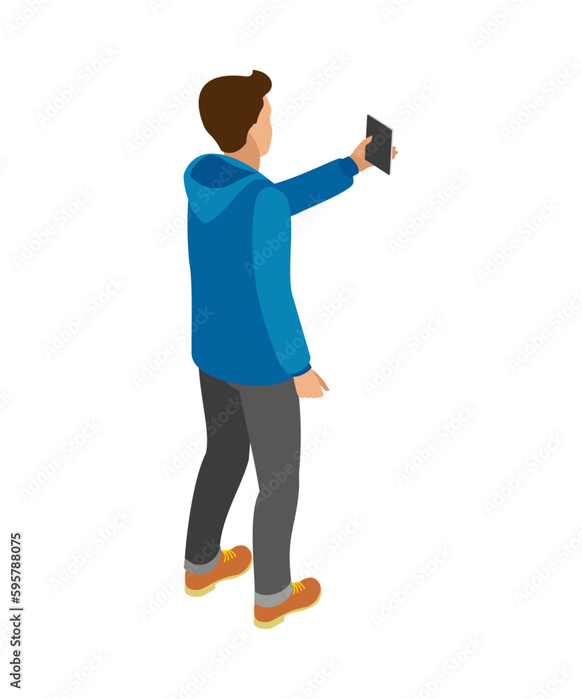 Isometric Man Illustration Isometric Man Illustration