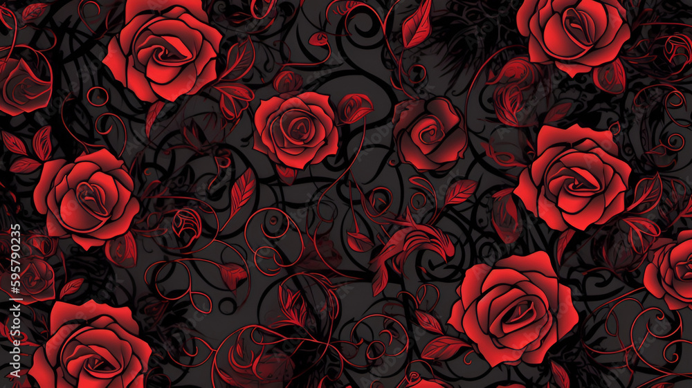 Red Rose Wallpaper Background | Generative AI Red Rose Wallpaper Background | Generative AI