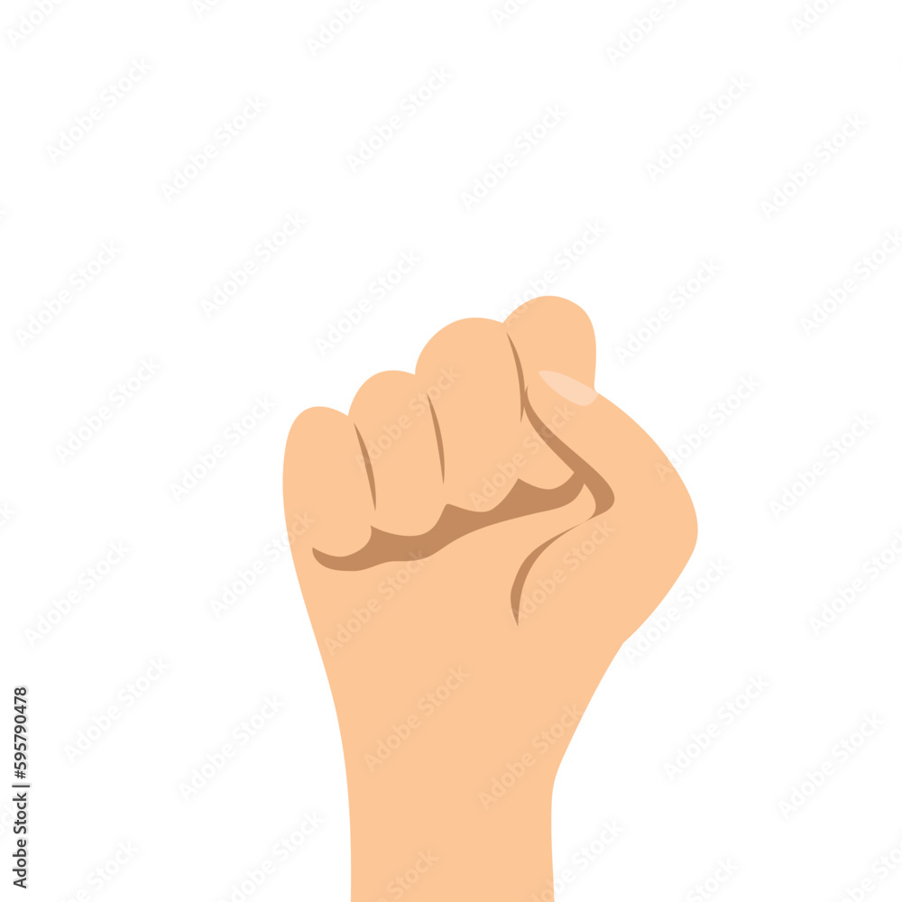Human fist isolated on white background. Vector illustration. Human fist isolated on white background. Vector illustration.