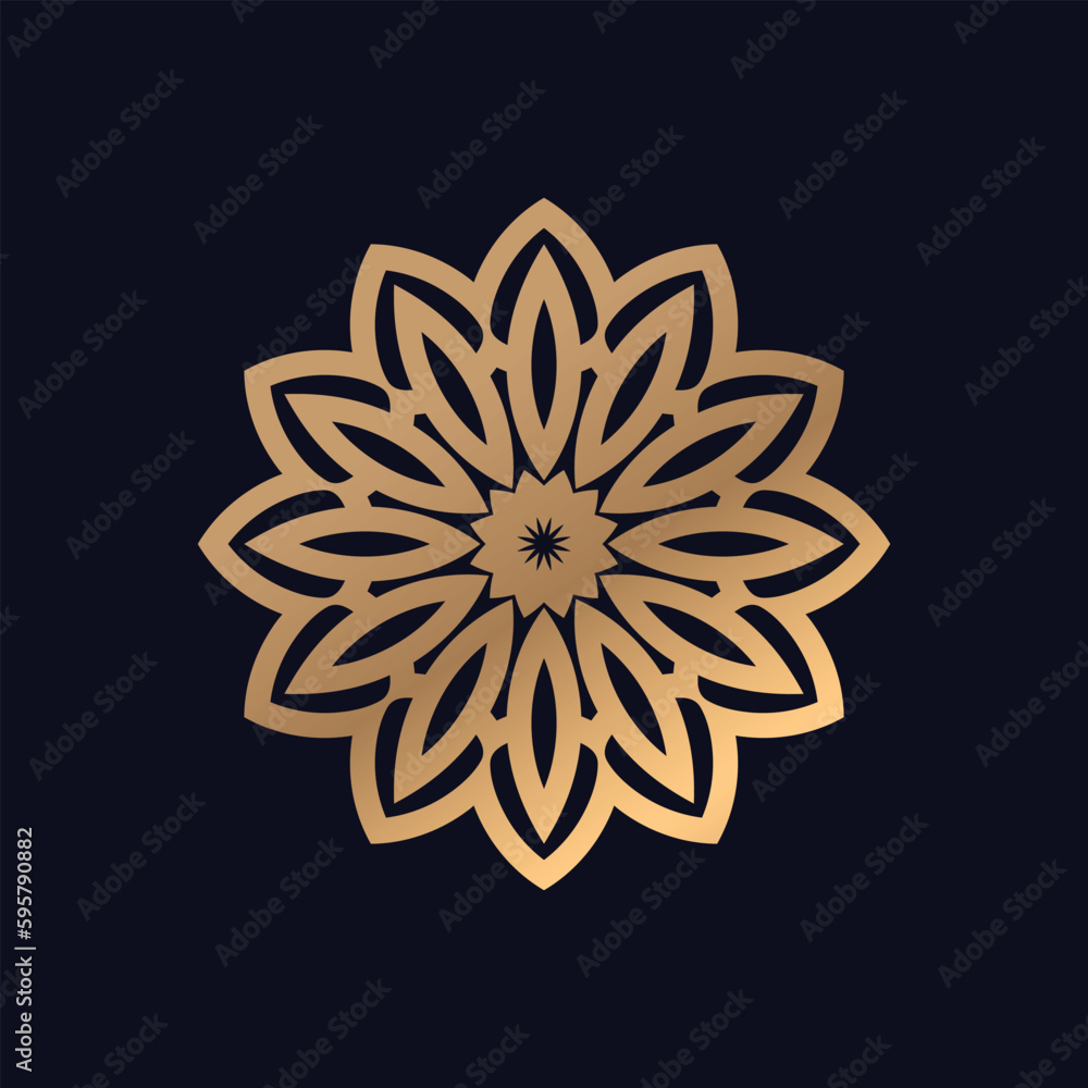 Abstract gold color mandala design background Abstract gold color mandala design background