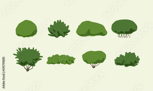 Green bush vector
