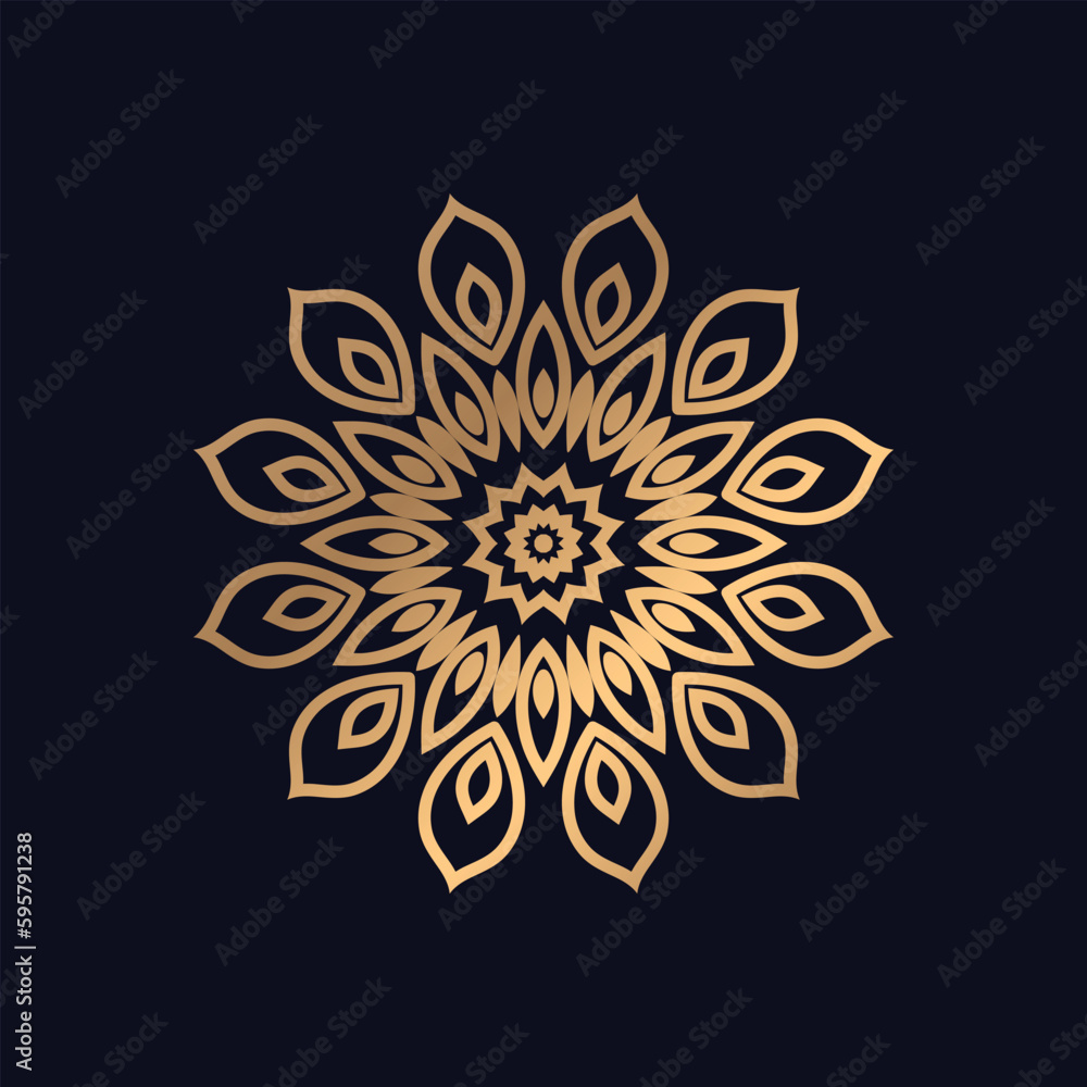 luxury gold colorBeautiful mandala design background luxury gold colorBeautiful mandala design background