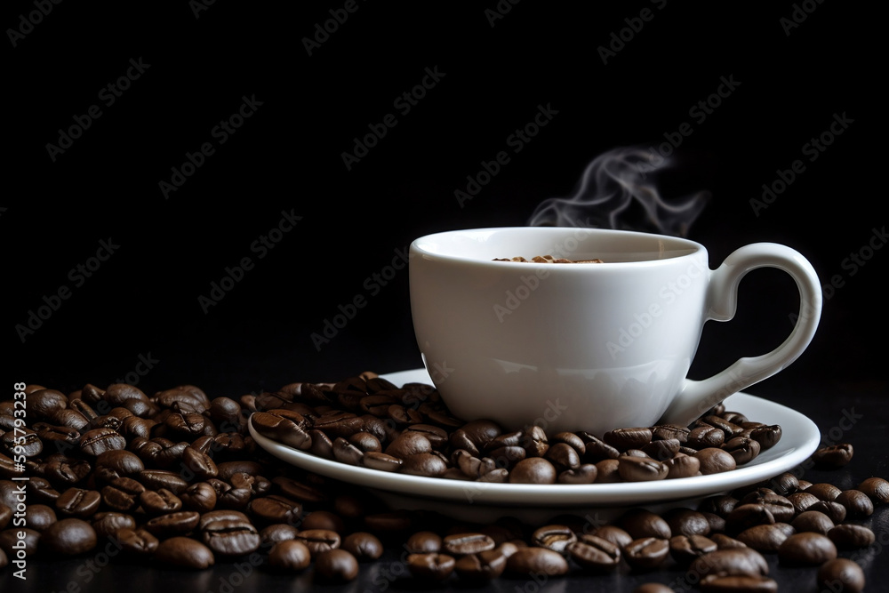 coffee in white cup. AI Generated coffee in white cup. AI Generated