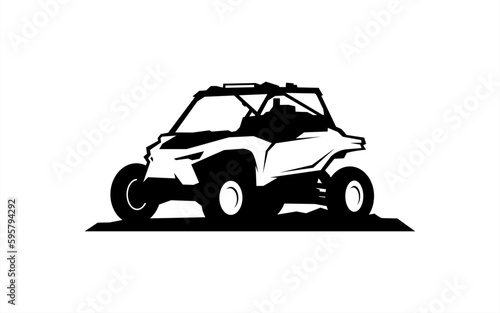 ATV AUTOMOTIVE symbol with silhouette style for logo template, sign and brand.