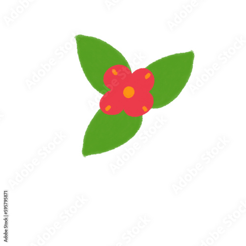 Pink flower, Flower png, Watercolor spring flower.
