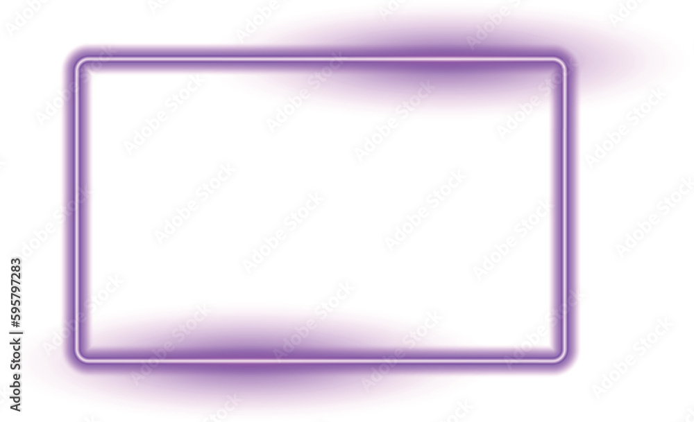 Abstract purple neon lighting rectangular frame Abstract purple neon lighting rectangular frame