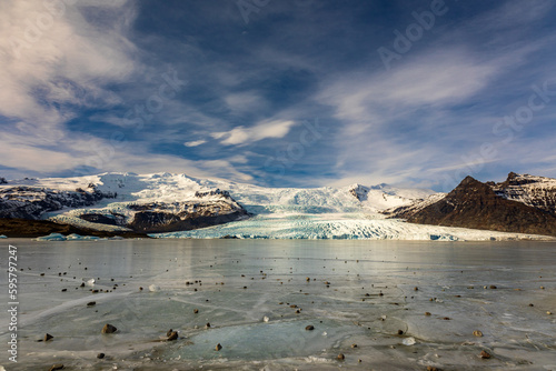 In front of fjallsarlon, glacier in Iceland
