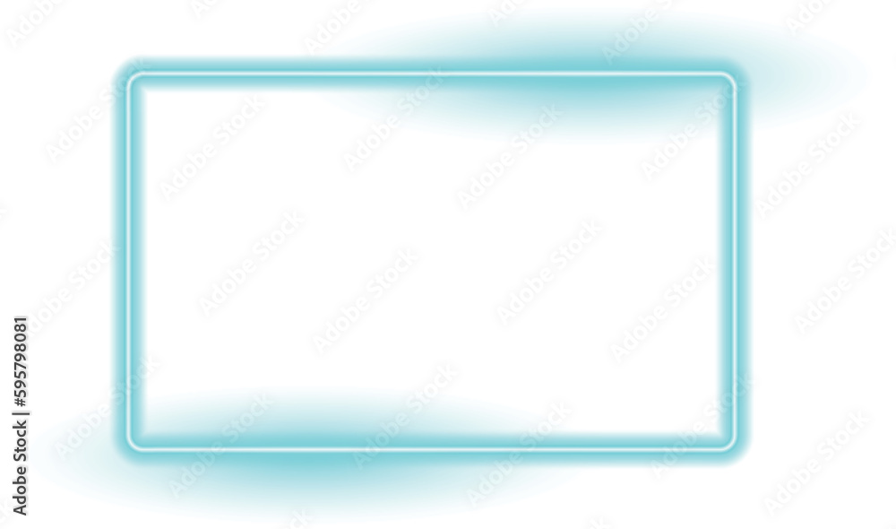 Abstract blue neon lighting rectangular frame Abstract blue neon lighting rectangular frame