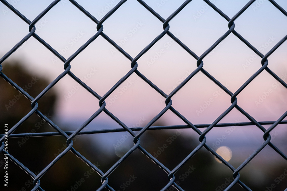 Fototapeta premium backstop surrounding Palma airport, Majorca, Balearic Islands, Spain