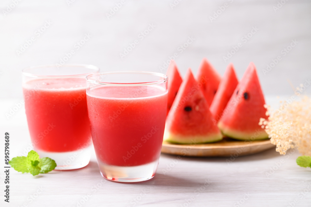 Watermelon smoothie juice, Cold drink in summer season Watermelon smoothie juice, Cold drink in summer season