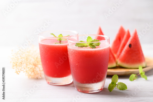 Watermelon smoothie juice, Cold drink in summer season