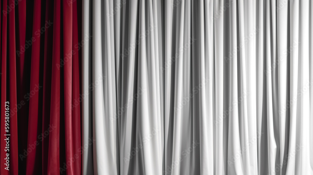 Obraz premium Brightly lit white curtains for your background, generative AI.
