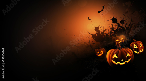 Cute background design for Halloween. Generative ai