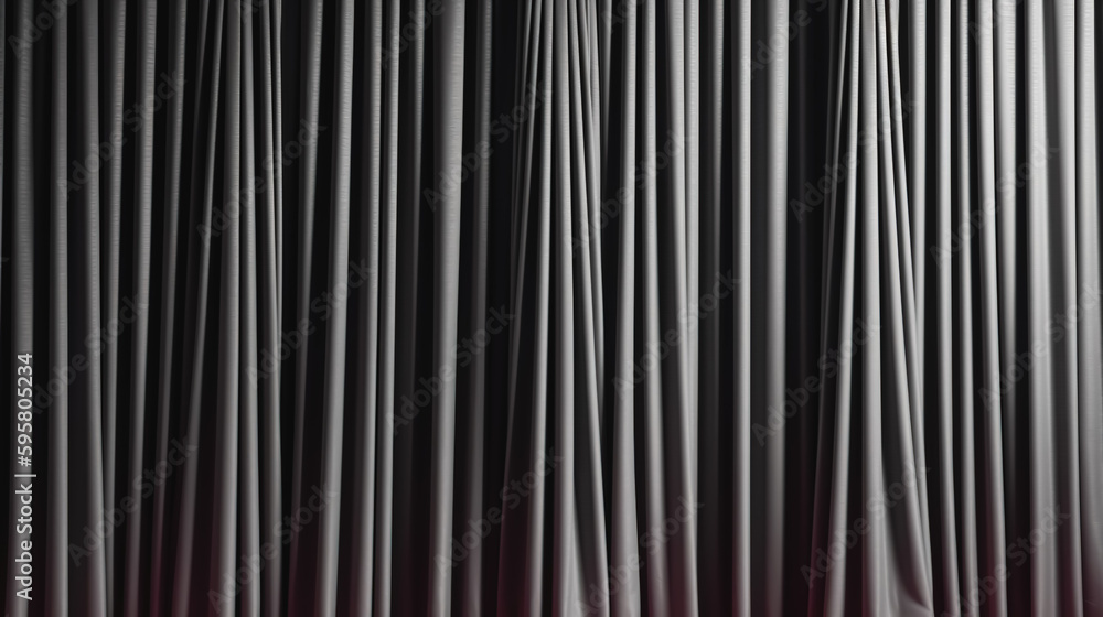 Obraz premium Brightly lit grey curtains for your background, generative AI.