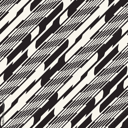 Monochrome Modern Diagonal Striped Pattern