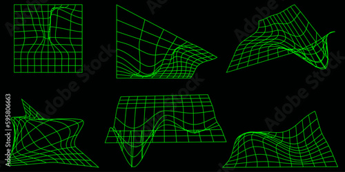 Futuristic design elements.Y2k aesthetic.Shape set y2k style for banner.Shape set y2k style for decoaration.Shape set y2k style for poster. Simple shapes.Trendy 90s.Trendy geometric forms.