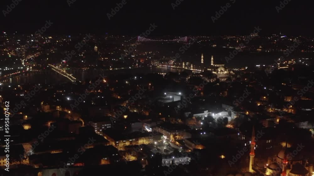 sultan ahmet night drone shots