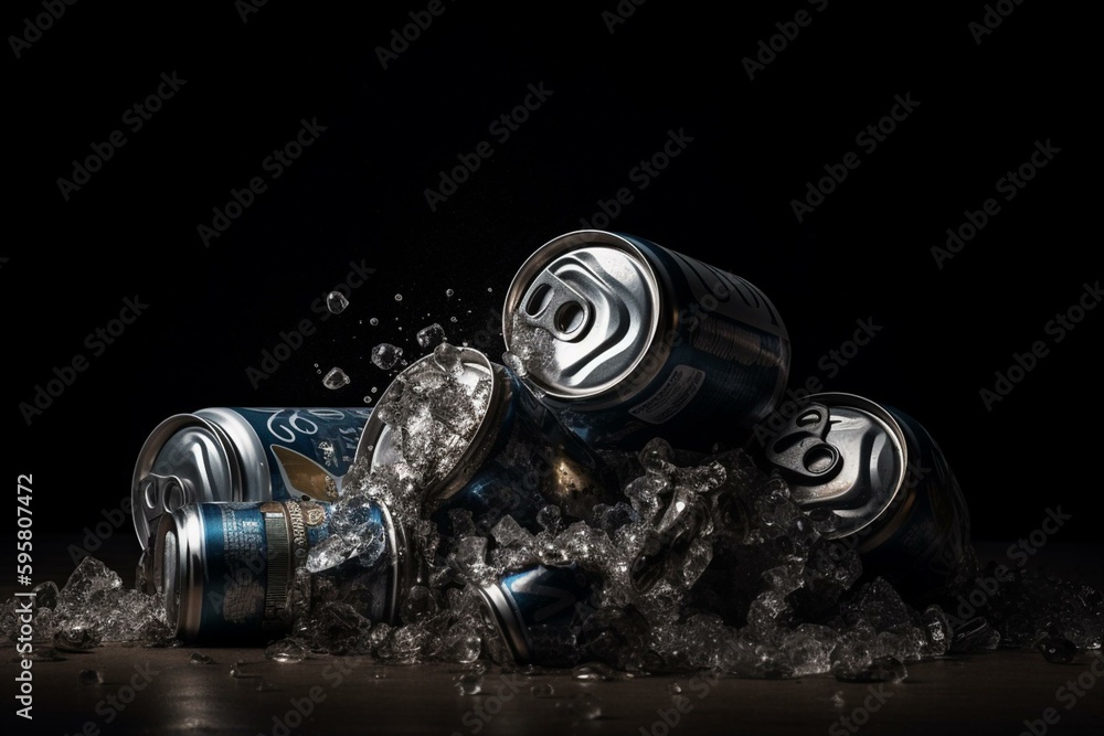 Celebrate Crush a Can Day with aluminium recycling cans. Generative AI