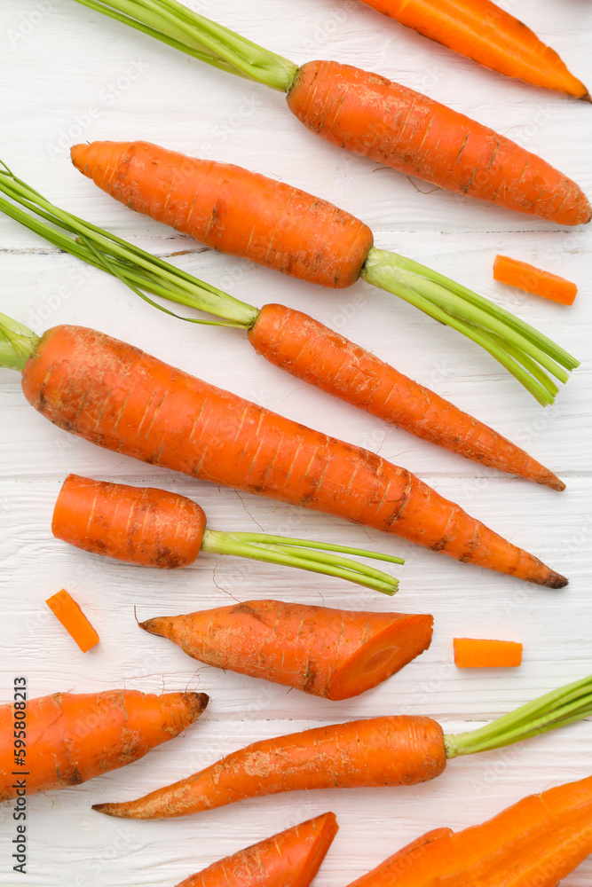 Fresh carrot, concept of harvest, top view Fresh carrot, concept of harvest, top view