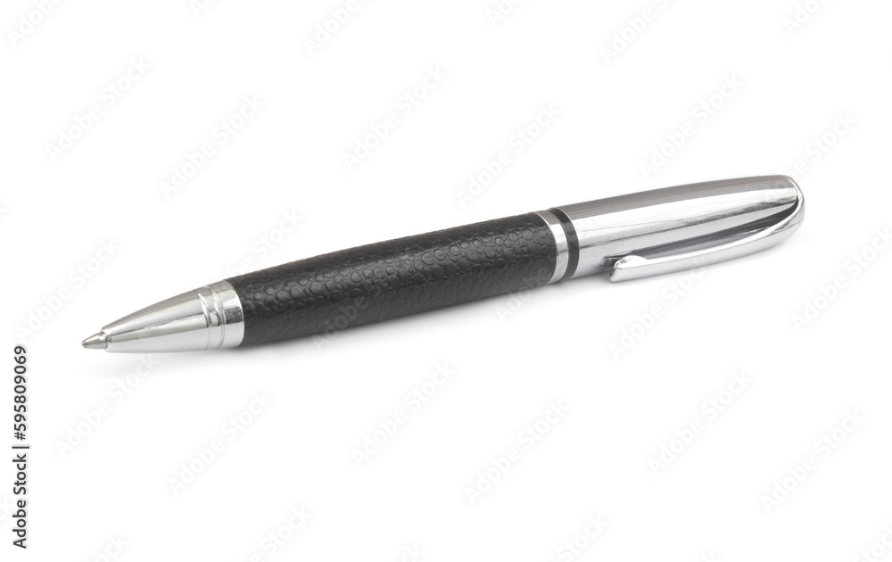 Silver-black pen isolated on white background Silver-black pen isolated on white background
