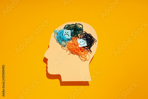 Bilde på lerret Mental disorders concept - composition for Bipolar disorder
