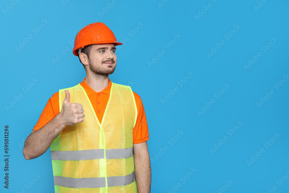 Young man civil engineer, space for text Young man civil engineer, space for text