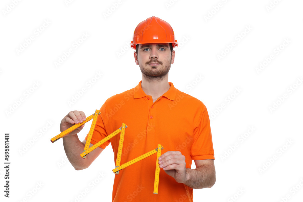 Young man civil engineer, isolated on white background Young man civil engineer, isolated on white background