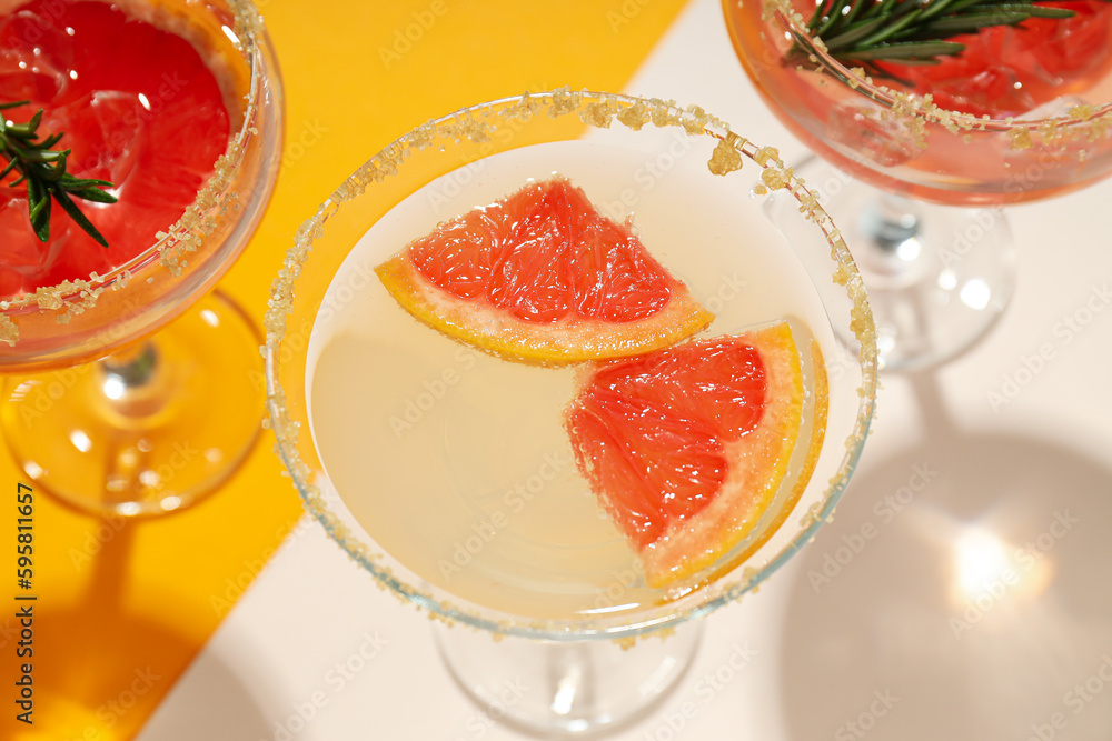 Grapefruit cocktail, alcohol or non alcoholic drink for party Grapefruit cocktail, alcohol or non alcoholic drink for party