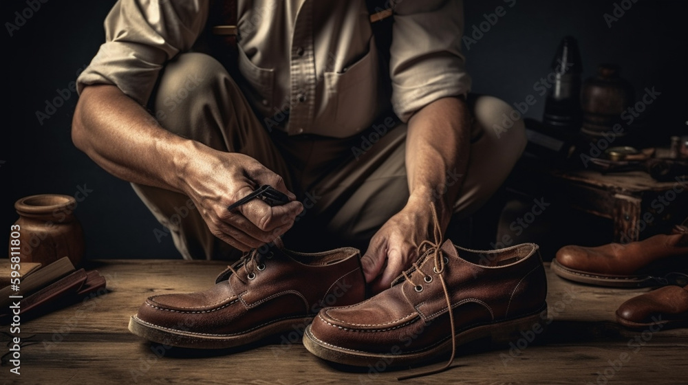 cobbler close up, Generated AI cobbler close up, Generated AI