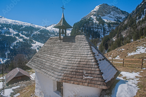 Kapelle auf der Chlisterlialp, Melchtal, Kanton Obwalden, Schweiz photo
