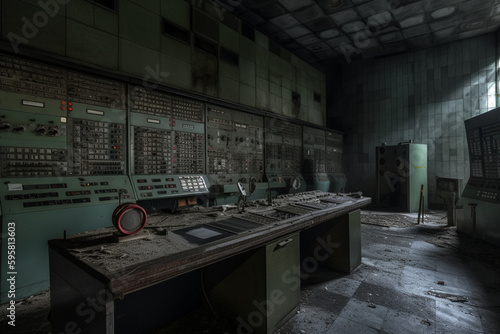 Nuclear Power Plant in different condition photo