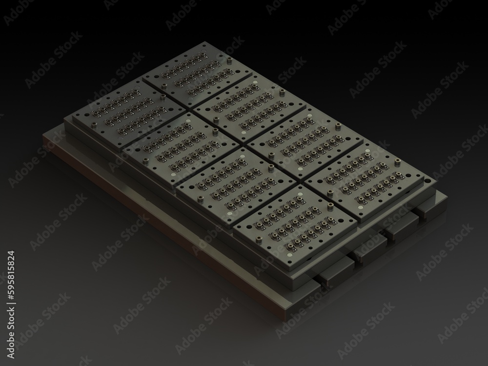 CNC Machine Fixture for Slot Nut Plate 3D model CNC Machine Fixture for Slot Nut Plate 3D model